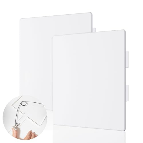Morvat Adjustable Spring Access Panel 12"x12" Inches, for Drywall, Ceiling, Electrical, Plumbing Heavy-Duty & Easy Install, Wall Hole Cover Plate, White | Fits 7.5"x8.5" - 12"x12" Inches | (2-Pack) - size: 12x12 - 2PK