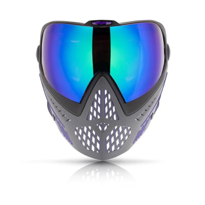 Maddog Dye i5 Thermal Anti-Fog Paintball Airsoft Mask Goggle System Combo with Microfiber Bag | Safety Certified Protection - color: Barney