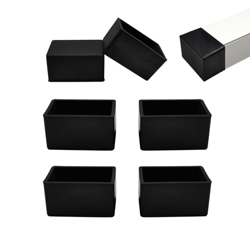 1" X1-1/2 (25X 38 mm) Rectangular Chair Leg Caps, Silicone Chair Leg Floor Protectors, Flexible End Caps, Non-Slip Rubber Chair Feet Covers for Hardwood Floors, Tables & Patio Furniture,4PCS Black - size: 1"x1-1/2"(25x38 Mm)