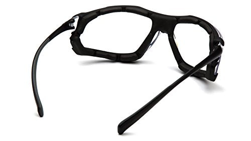 Pyramex Proximity Safety Glasses Eye Protection, Amber H2X Anti-Fog - color: Clear H2max Anti-fog Lens/ Black Frame
