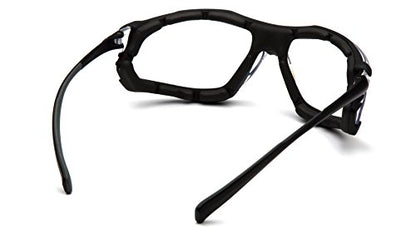 Pyramex Proximity Safety Glasses Eye Protection, Amber H2X Anti-Fog - color: Clear H2max Anti-fog Lens/ Black Frame