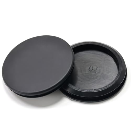 2 Pcs 70 mm Silicone Rubber Plugs Snap in Locking Hole Plugs for 70 mm (2-5/8") Round Holes, Flush Type Rubber Stoppers, Flexible Tube Pipe End Caps Covers, Waterproof Sealing Plugs, Black - color: Black, size: DH:2-5/8"(70mm)