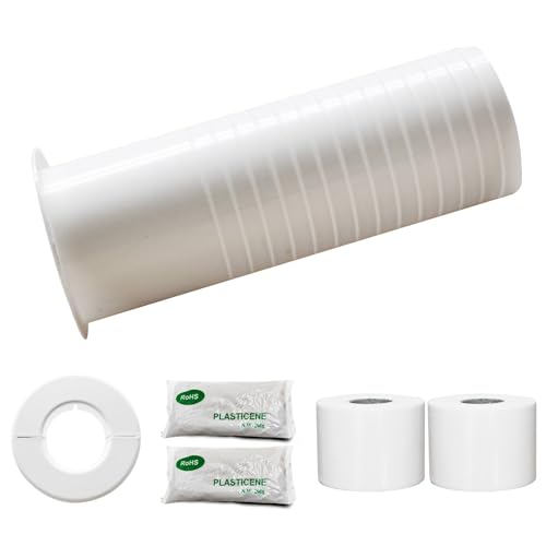 Mini Split Line Set Cover Wall Sleeve 2.87" OD 2.76" ID 7.87" Length, PVC AC Through Wall Pipe Sleeve for HVAC Air Conditioner Line Set Protection