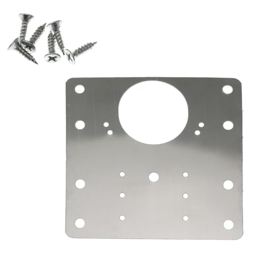 Stainless Steel Cabinet Door Hinge Repair Plate 8 Holes with Screws for Fixing Kitchen Cabinets Wardrobes Dressing Tables Wooden Tables and Chairs Beds and Shelves - style: 8 Holes