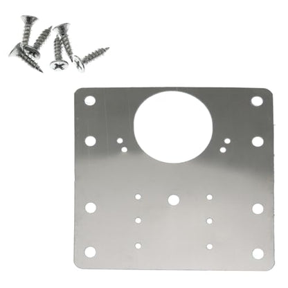 Stainless Steel Cabinet Door Hinge Repair Plate 8 Holes with Screws for Fixing Kitchen Cabinets Wardrobes Dressing Tables Wooden Tables and Chairs Beds and Shelves - style: 8 Holes