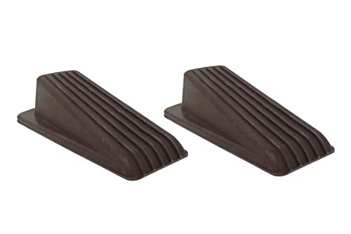 Shepherd Hardware 8933E 8933 Heavy Duty Rubber, Brown, 2 Pack Door Wedge, 2-Pack