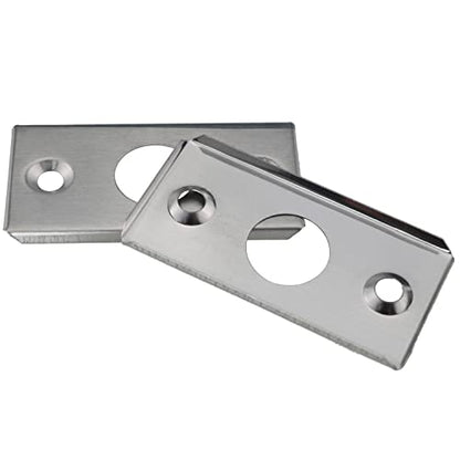 4Sets Small Closet Door Ball Catch Cabinet Stainless Steel Drive in Ball Catch with Strike Plate Drive-in Spring Ball Latches Brushed Stain Finish Hardware