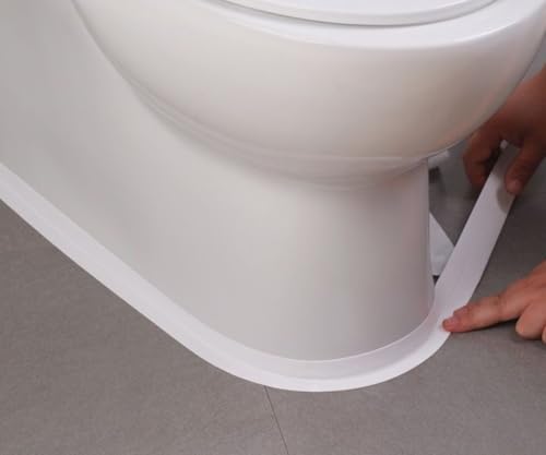 2 Rolls Caulk Tape Self Adhesive, Bathroom Waterproof White Caulking Sealant Strip Peel & Stick Wallpaper Floor Tile Toilet Tub Sink Backsplash Kitchen Wall Decor, Easier to Use Than Silicone Caulk - style: White