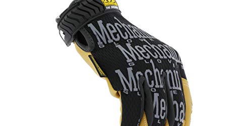 Mechanix Wear Material4x Original Gloves - Abrasion Resistant Gloves for Protecting Hands - Durable Synthetic Leather - Breathable - Comfort Fit - Machine Washable - Brown/Black - Medium - size: Medium