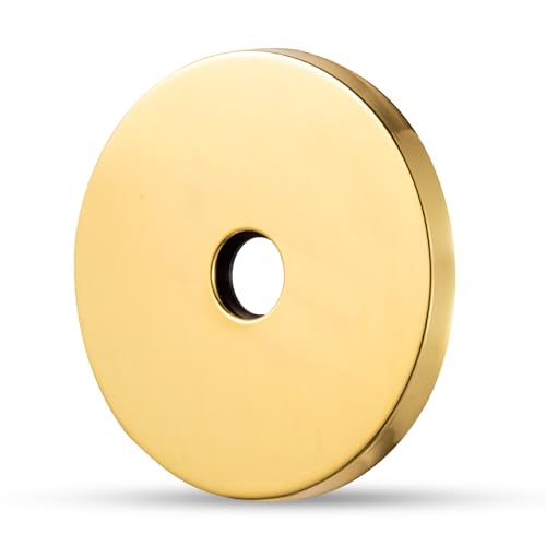 OFFO 4.5" Extra Large Shower Arm Flange Bright Gold in Outer Diameter Replacement Shower Head Arm Escutcheon Plate Suitable for Most Brands Head Arms - color: Bright Gold, size: 4.5 in