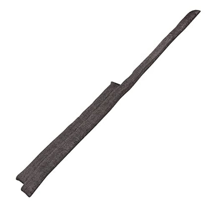 HOME DISTRICT Sliding Door Draft Stopper - Glass Door Draft Blocker, Patio Under Door Draft Stopper, Door Air Blocker Draft Dodger Approx. 71" Long - Black Faux Linen