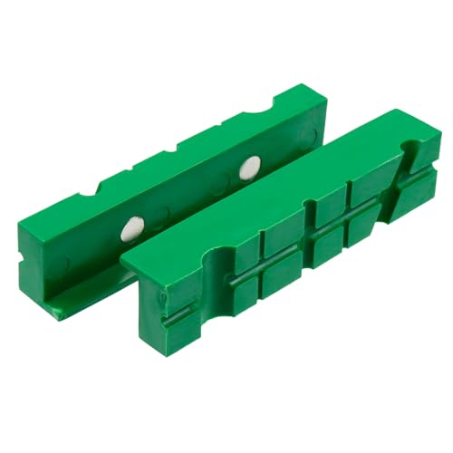 4" Bench Vise Block with 1 Pair Multifunctional Rubber Jaw and Suitable for All Kinds of Vise with Magnetic Back Cover, Green - color: Green, size: 4 Inch