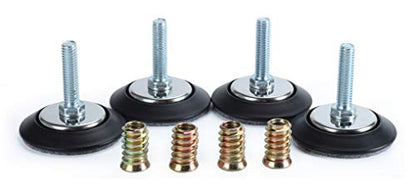 Furniture Levelers - Adjustable Leveling Legs for Tables Chairs Cabinets Felt Pads Included (4, D64mm Black) - size: D64mm Black