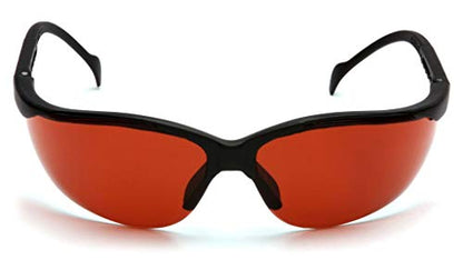 Pyramex Venture II Safety Eyewear, Indoor/Outdoor Mirror Anti-Fog Lens - color: Sun Block Bronze Lens/ Black Frame