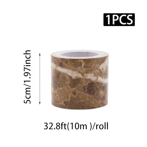 Lilaly 2 inches x 32 feet Wood Grain Repair Tape,Wood Grain Tape,Widely Used for Tables, Doors, Floor and DIY(Temple Brown Stone) - color: Temple Brown Stone