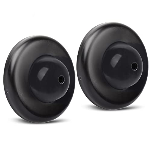 2 Pack Convex Wall Door Bumper Stop Black – 2-1/2” Outside Diameter Stainless Steel Cover with Bigger 1-1/4” Black Rubber Bumper – Easy to Install with Screw - color: Convex-Black, size: 2 Pack