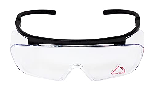SAFE HANDLER Duarte Premium Safety Glasses Over Eyeglasses; ANSI Z87.1 Impact Resistant Polycarbonate Lenses with Anti-Fog & Scratch, UV400 Protection Safety Goggles (1 Pair) - style: 1 Pair