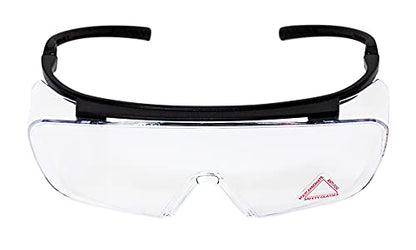 SAFE HANDLER Duarte Premium Safety Glasses Over Eyeglasses; ANSI Z87.1 Impact Resistant Polycarbonate Lenses with Anti-Fog & Scratch, UV400 Protection Safety Goggles (1 Pair) - style: 1 Pair