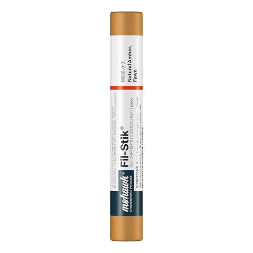 Mohawk Fil-Stik, Wax Putty Stick for Wood Repair, Natural Amber, Fawn, M230-0101, 1 Count - color: Natural Amber, Fawn