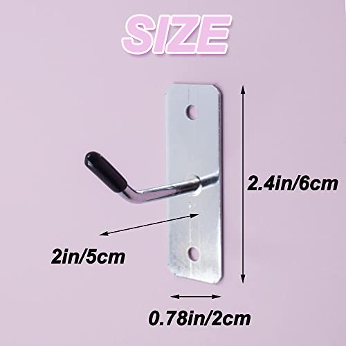 30pcs Wall Mounted Hook Heavy Duty Metal Single Hooks Home Storage Organizer Hanger Stainless Steel Hook Garage Hooks Tool for Garage Shop Retail Office Kitchen Store Display (2in/5cm) - size: 2 IN