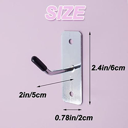 30pcs Wall Mounted Hook Heavy Duty Metal Single Hooks Home Storage Organizer Hanger Stainless Steel Hook Garage Hooks Tool for Garage Shop Retail Office Kitchen Store Display (2in/5cm) - size: 2 IN
