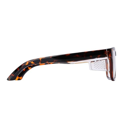 Safety Polycarbonate Polarized Sunglasses for Men and Women UV400 Protection and Includes ANSI Z87 - color: Leopard-anti Fog