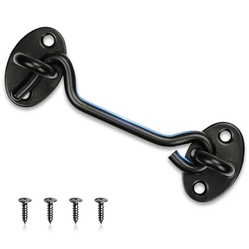 Door Latch, Door Lock Latch, Gate Latch, Barn Door Lock, Hook and Eye Latch Best for Window, Bedroom,Sliding Door. 4Inch ASONTAO (Door Lock - 1Pcs) - color: Door lock - 1Pcs