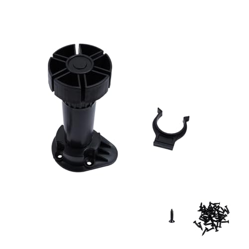 Adjustable Cabinet Levelers, Height Range from 3.9 to 5 Inches, Furniture Leveler Legs, Black Plastic Leveling Feet for Kitchen Cupboard Table Shelves Nightstands, 4Pcs - size: 3.92-5 Inch