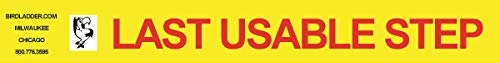 300 lb. 1A Step Ladder Safety Label w/Inspection Tag Package (Pack of 6)