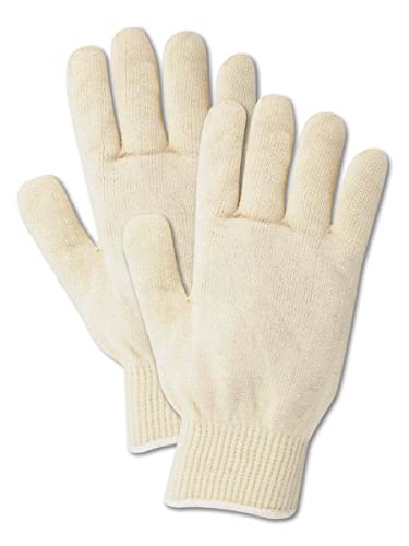 MAGID 14670KW TouchMaster Heavyweight Lisle Machine Knit Gloves, Ladies, White (12 Pair)