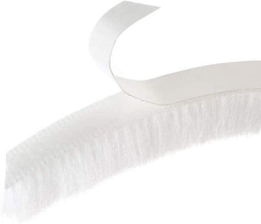 Brush Weather Stripping 9mmx9mm Self Adhesive Sealing Windproof Seal Strip Length 10M Weatherstrip Sweep Brushes for Door Window White - color: Length 10M, size: 9mmx9mm