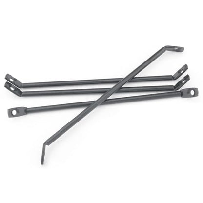 4PCS Black Reinforced Legs Bracket Mounting Iron Plate Support Brace to Triangle Table Leg Adapter Connector for Wooden Computer Desk Coffee Dining Tables Bed Furniture with Screws
