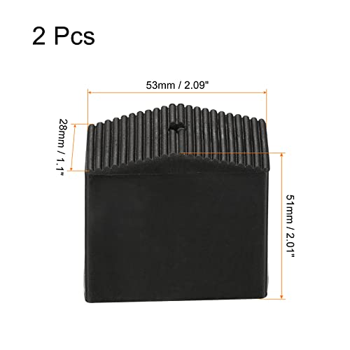 MECCANIXITY Ladder Non-Slip Feet Mat Steep Ladder Accessories Rubber Thicken Pad Cover Cushion for Ladder Protection Black Pack of 2