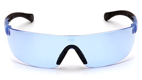 Pyramex Provoq Safety Eyewear Blue Mirror Lens Black Temples - color: Infinity Blue Lens/ Black Frame