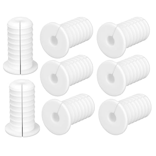 4pcs 3/4 Inch Cable Grommets for Starlink, Anti-Slip Cable Routing Kit Split Wall Hole Pass Through Bushing Grommet for Ethernet/TV Wires Waterproof Cord Protection Accessories Part(19mm Dia, White) - color: White