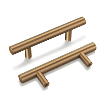 Goldenwarm 5 Pack Champagne Bronze Cabinet Pulls Bronze Drawer Pulls 2-1/2 inch(64mm) Champagne Drawer Handles Brushed Gold Cabinet Handles Kitchen Dresser Door Handware - color: Champagne Bronze, size: 2-1/2in Hole Centers