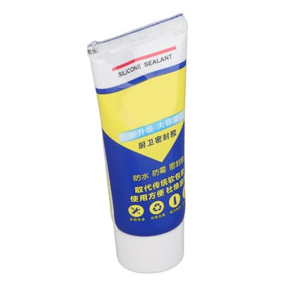 Sealant Water Caulk Adhesive for Bathroom Kitchen Basement Indoor Use with ABS Glass Ceramic Wood Aluminum Stainless Steel (White) - size: White