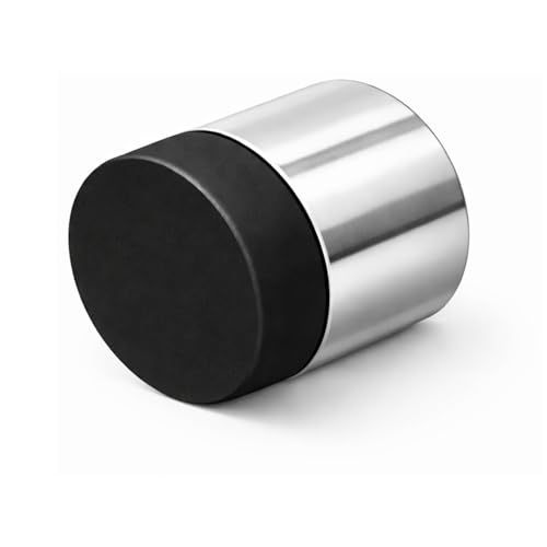 INOX Polished Stainless Steel Door Stoppers - Elegant Simple Style Door Stop with Durable Bright Finish, Heavy-Duty Wall Mounted Hardware, Scratch Protection, 1" Rise x 1-3/16" Wall Mount DSIX08-32 - color: Polished Stainless Steel, size: 1 Pack