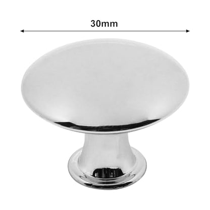 8 Pcs Polished Chrome Cabinet Knobs, Round Dresser Knob Kitchen Drawer Knobs, Single Hole Cupboard Door Knob Dresser Drawer Pulls Handles (Polished Chrome) - color: Polished Chrome, size: 8 Pack