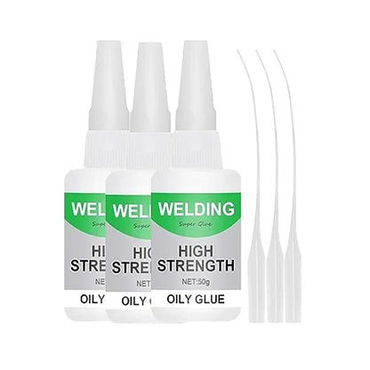 150ML Welding High-Strength Oily Glue, Jue-Fish Multifunctional Glue, Universal Super Glue, Instant Bonding, Strong Adhesion, Repairs Last Long Time for Metal, Wood, Ceramics,Leather, Glass (3PCS) - color: clear3pc