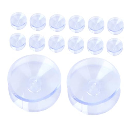 STOBOK 16pcs Table Top Bumper: Anti Slide and Scratch 35 Mm Transparent Non-Adhesive Rubber Pads for Table Top Spacer to Avoid The Movement of Glass - size: 3.50X3.50X1.00CM