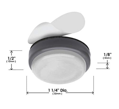 GorillaGlides CB323 1-1/4 Inch Furniture Sliders/Chair Glide Floor Protectors (Set of 8 Glides) Self-Adhesive Screw On Furniture Glides for Low Pile Carpet and Hard Surface Flooring, Round - size: 1-1/4 Inch - 8 Pack