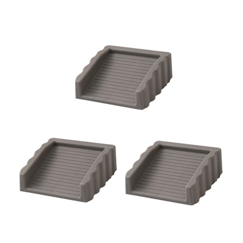 Rubber Doors Stops Door Stop Wedges, Gray Under Door Wedges to Keep Door Open, Doorstops Pack of 3 (Grey) - color: Gray