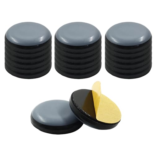 Bivethoi 20 Pcs Furniture Glide Round,Self-Adhesive Sliders Pads Magic Sliders Floor Protectors Sofa Glides for Wood, Ceramic Tile Floor(25mm) - size: 1", Round