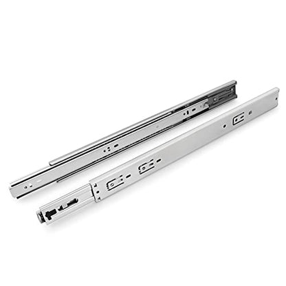 Gobrico 22 Inch Rear/Side Mount Drawer Slides, Ball Bearing Soft Close Drawer Slides Glides with Brackets, Full Extension Heavy Duty Drawer Glides and Runners 10 Pairs - size: 22 Inch