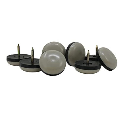 Shepherd Hardware 9469 7/8-Inch Slide Glide Nail On Furniture Sliders, 8-Pack,Black/Tan