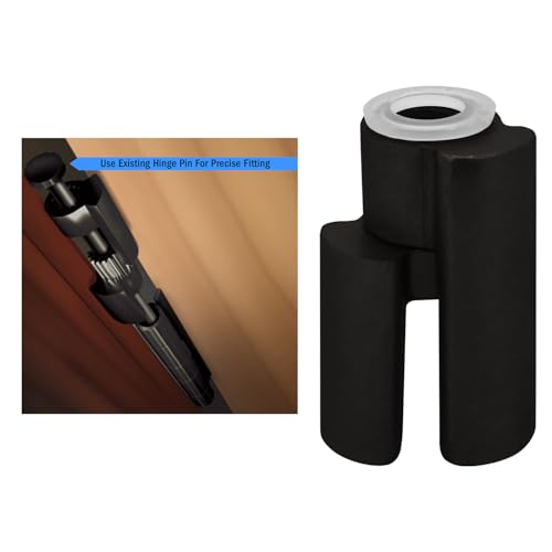 Nuk3y Door Saver 3 III Hinge Pin Stop for Residential Doors Fits All 3"" to 4-1/2"" Hinges (Black) - color: Black