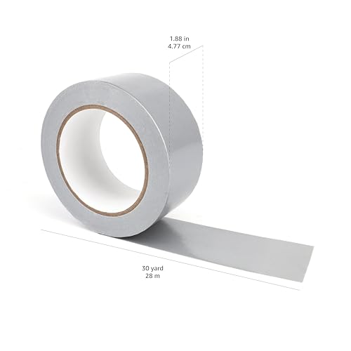 Amazon Basics Strong Adhesive Heavy-Duty Duct Tape for Sealing & Patching, Tear by Hand, 1.88" x 30-yard, Silver, 3-Pack (Previously AmazonCommercial)