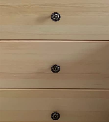 Pull Handle Metal Flower Shape Cabinet Drawer Door Knob Bronze Tone Pack of 4