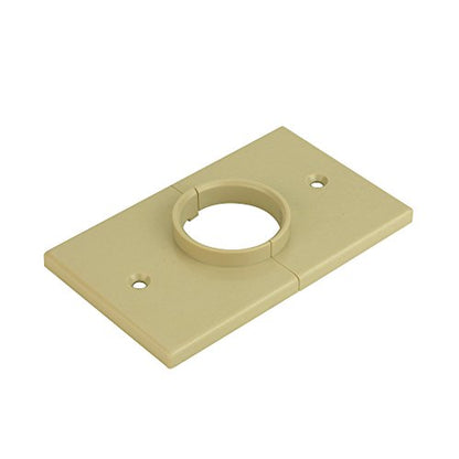 Skywalker Single-Gang Bulk Wire Splitting Wall Plate with 1-3/8” Hole (Ivory)